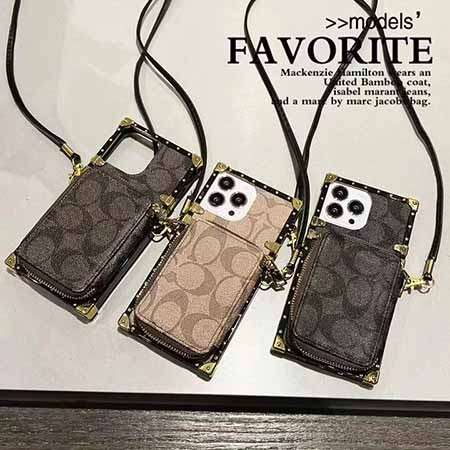 肩掛け スマホケース アイホン13/13 mini コーチ