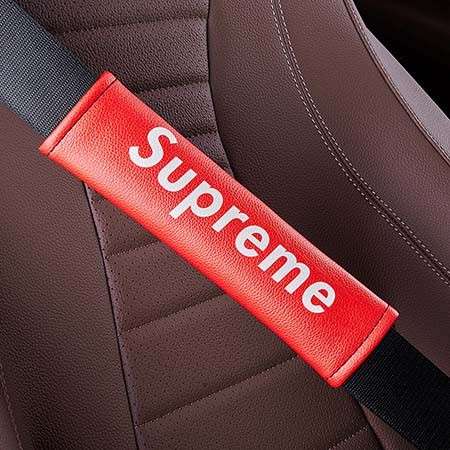 シートベルトカバー ロゴ付き supreme