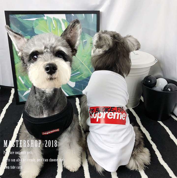 白黒 流行り 欧米風 コットン 売れ筋 春夏用 ロゴ付き ハイブランド ファッションブランド Tシャツ ペットウェア Supreme 送料無料 シュプリーム 中小型犬 白黒 流行り 欧米風 コットン 売れ筋 春夏用 ロゴ付き ハイブランド ファッションブランド Tシャツ ペットウェア Supreme 送料無料 シュプリーム 中小型犬