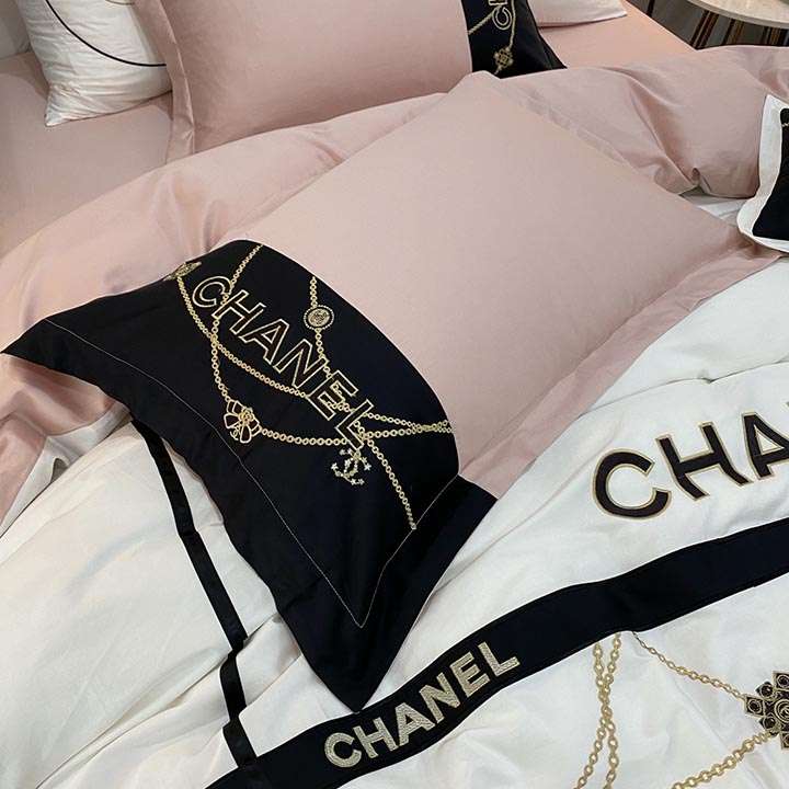 Chanel寝具セット ロゴ付き